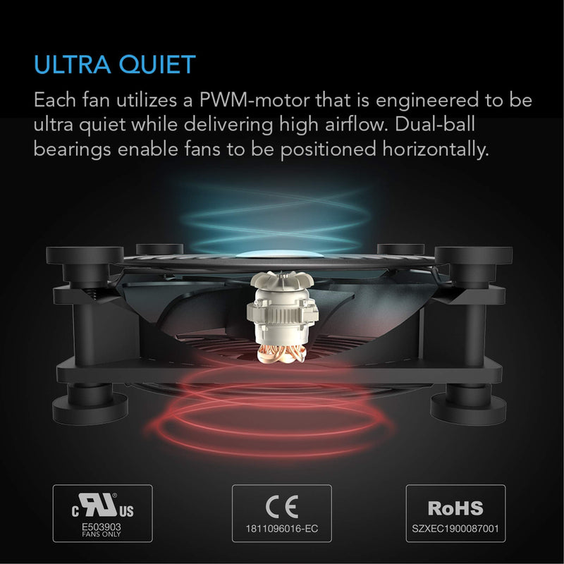  [AUSTRALIA] - AC Infinity MULTIFAN S1, Quiet 80mm USB Fan, UL-Certified for Receiver DVR Playstation Xbox Computer Cabinet Cooling