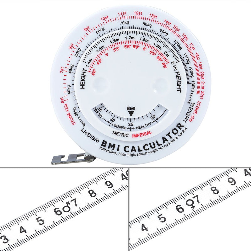  [AUSTRALIA] - Tape Measure Body, Weight Loss Measuring Tape Fat Measurement Ruler Fitness Retractable Tape Sports Body Measuring Tape Fat Caliper Measurement Tool for Slim Life