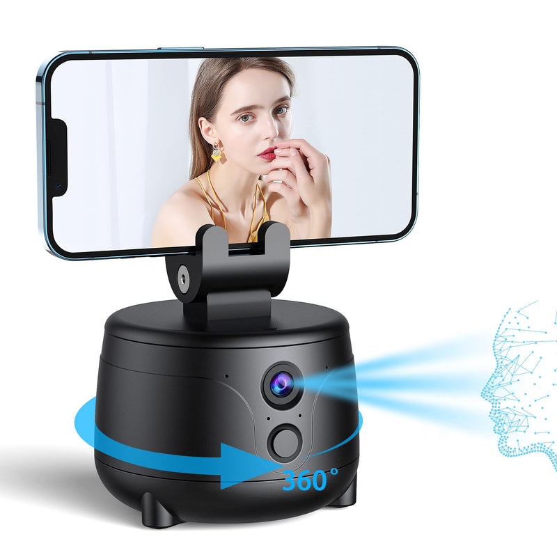  [AUSTRALIA] - Auto Face Tracking Tripod 360 Rotation, WeGuard AI Selfie Gimbal Stabilizer Phone Holder with Voice Control & Gesture Control, Phone Stand for Vlog, Live Streaming, Video Conferencing, No App Required