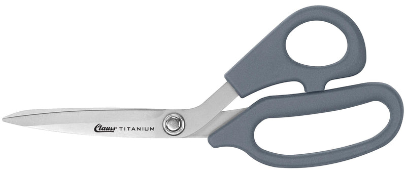  [AUSTRALIA] - Clauss 18080 9-Inch Bent Titanium Bonded Adjustable Tension Shears with Extra Large Ultraflex Handles, Grey One Size