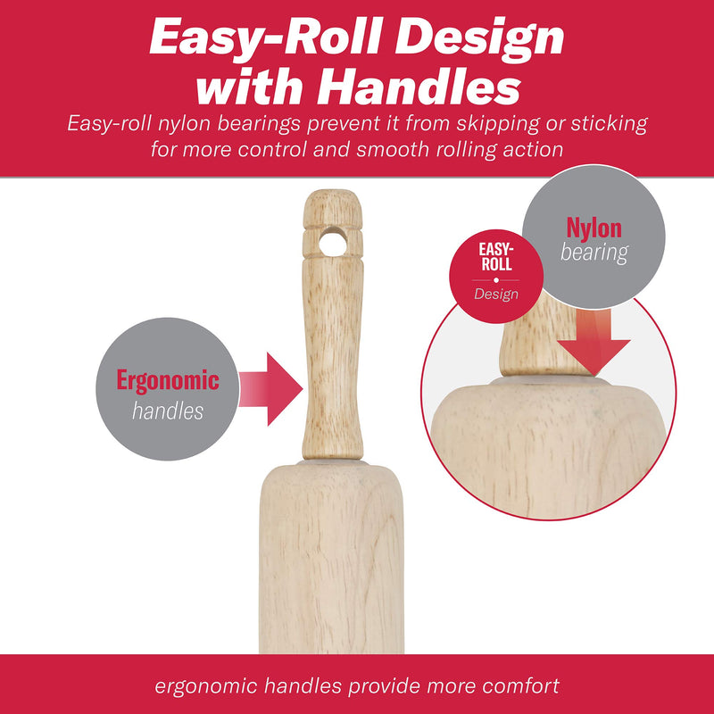  [AUSTRALIA] - Goodcook 05717000817 Good Cook Classic Wood Rolling Pin, 1,23830 1 Pack