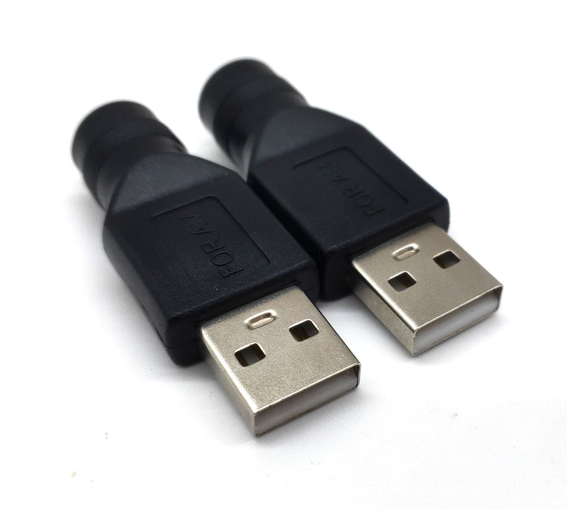  [AUSTRALIA] - USB to DC Power Adapter, Traodin USB 2.0 Male to DC 5.5mm x 2.1mm Female 5V Connector Power Charging Adapter for USB Charging Device and for Laptop PC (2Pcs) (USB M/5.5x2.1 F) USB M/5.5x2.1 F