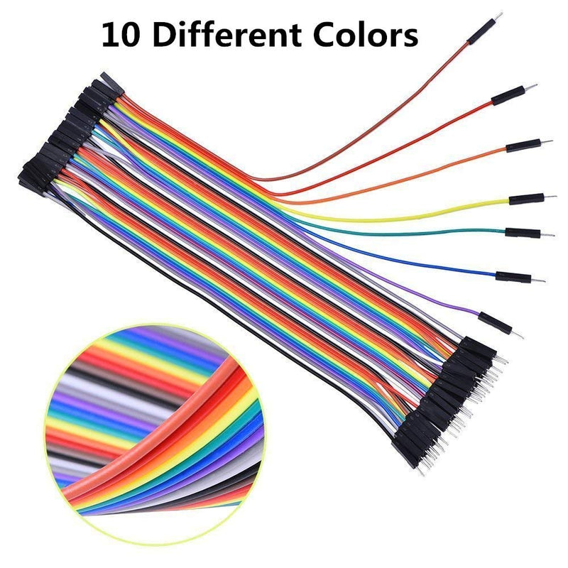  [AUSTRALIA] - Eiechip Dupont Jumper Wires 120pins 7.9in Dupont Wire kit Breadboard Multicolored Dupont Wire 40pin Male to Female, 40pin Male to Male, 40pin Female to Female Breadboard Jumper Wires Ribbon Cables Kit