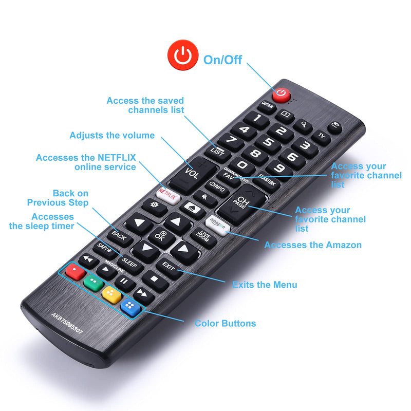 Remote Control Replacement for LG Smart TV Without Battery - LeoForward Australia