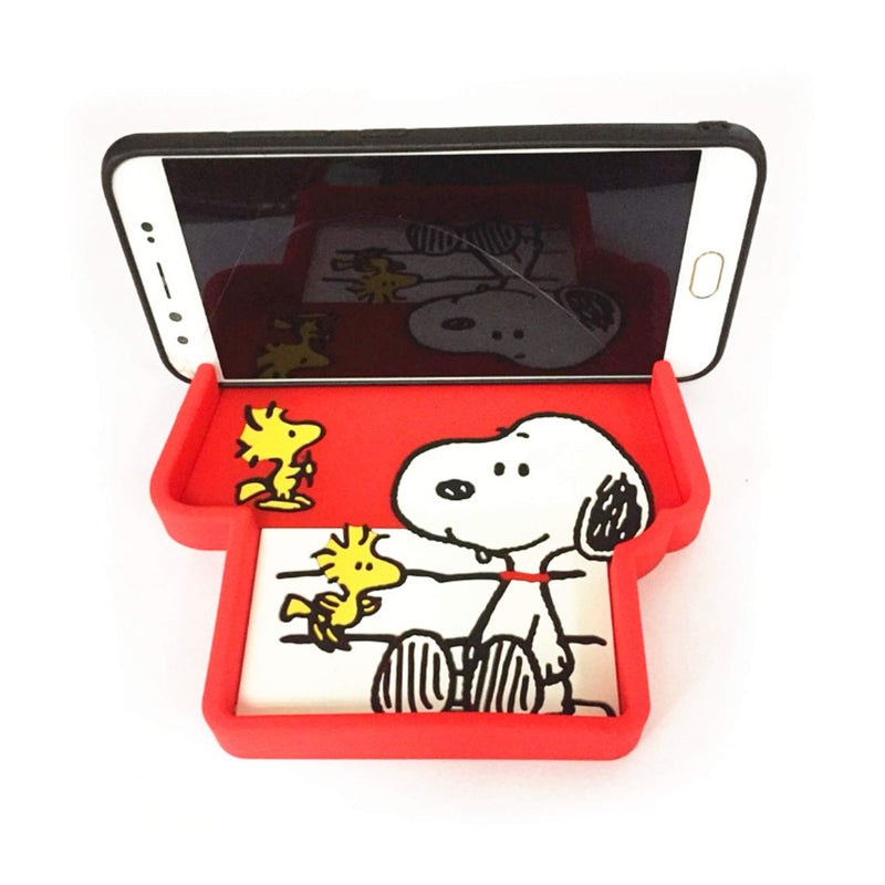  [AUSTRALIA] - FINEX One Piece Snoopy and Woodstocks House Shape Car Dashboard Multi-use Anti-Slip Mat for Cell Phone Stand Sunglasses Keys Coins Pen Parking Ticket Small Gadgets Red (1 Piece Snoopy Silicone Mat)