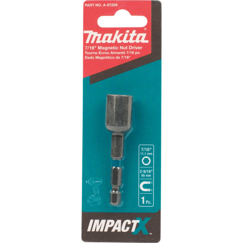 Makita A-97259 Impactx 7/16″ x 2-9/16″ Magnetic Nut Driver 1-Pack - LeoForward Australia