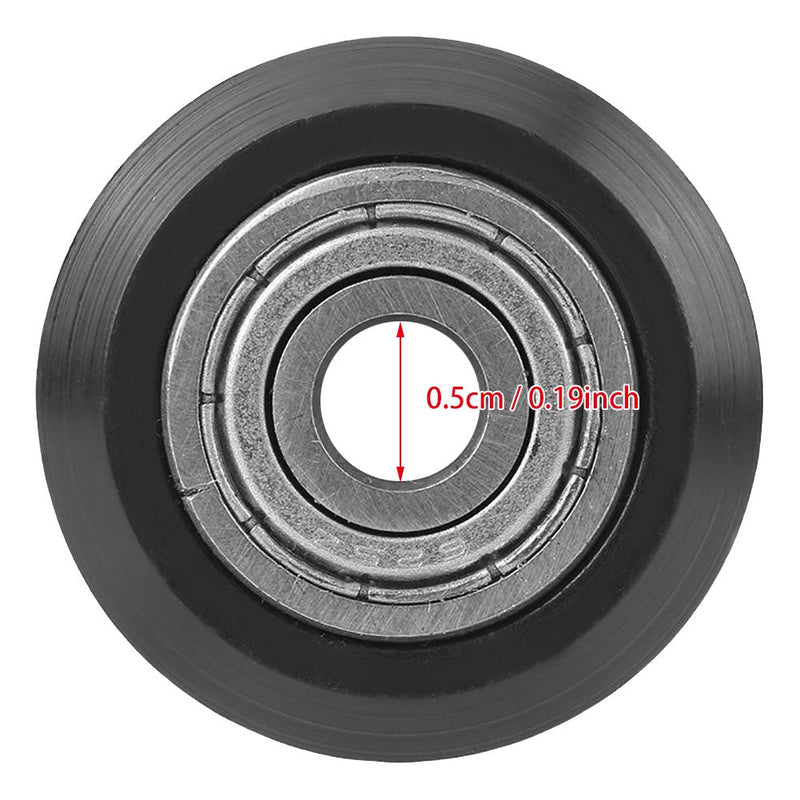  [AUSTRALIA] - V-Shape Groove Wheel 5mm Bore 625 Bearing Pulley Accessories Double Bearing Sliding Gate for CNC 3D Printer 20pcs