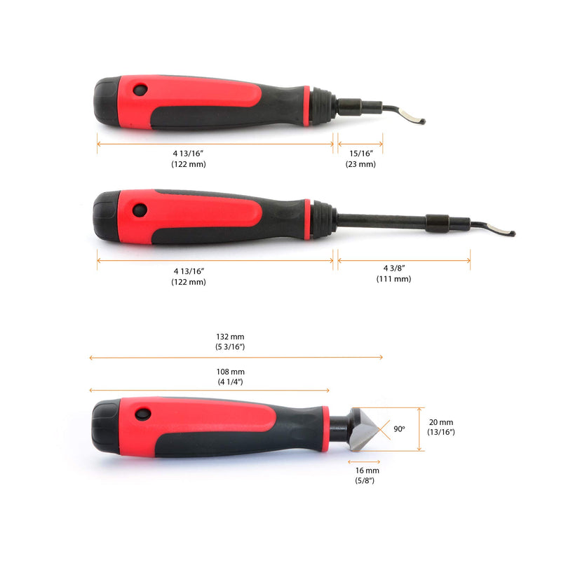 AFA Tooling Long Reach Deburring Tool with 15 High-Speed Steel Rotary Burr Removal Blades and Countersink Hand Reamer - LeoForward Australia