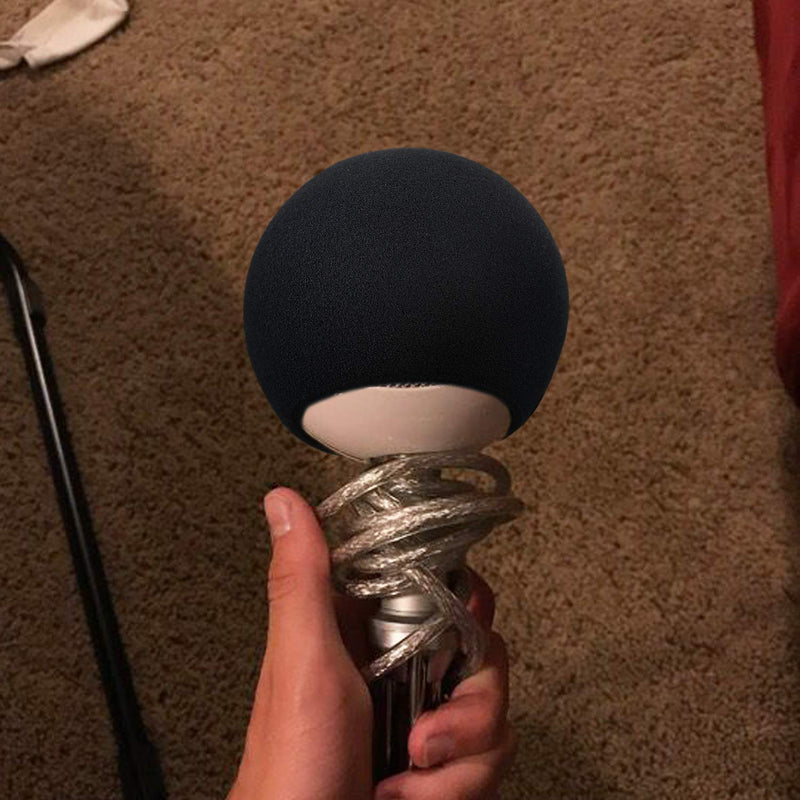  [AUSTRALIA] - YOUSHARES Snowball Pop Filter - Microphone Windscreen Foam Cover Compatible with Blue Snowball iCE Mic Improve Audio Quality (Black)