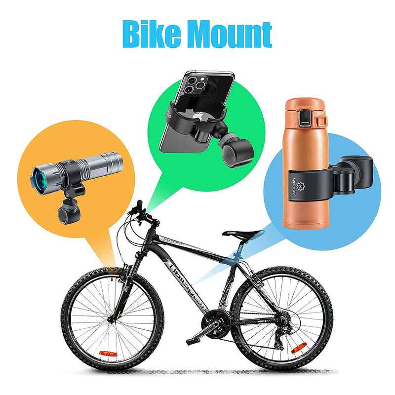  [AUSTRALIA] - WixGear All in One Multifunctional Phone Mount Pole Mount Bike Mount, Desk Mount, Shelf Mount, Air Vent Mount, Driver Mount, Headrest Mount, Stroller Mount, Desk Mount Simple One Mount for Everywhere