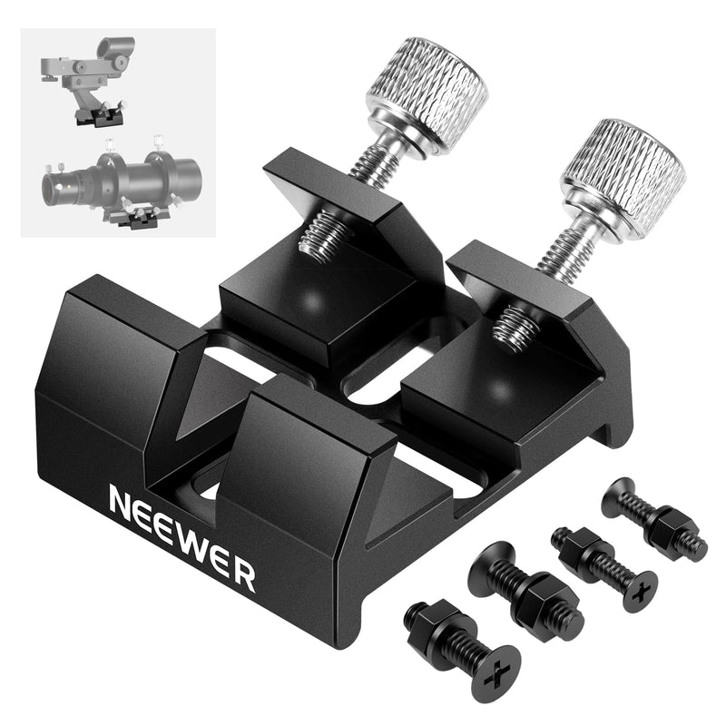  [AUSTRALIA] - NEEWER Universal Dovetail Base Telescope Mount for Finder Scope Laser Pointer, Dovetail Clamp with Two Thumbscrews, M5/M4 Screws, LS-15