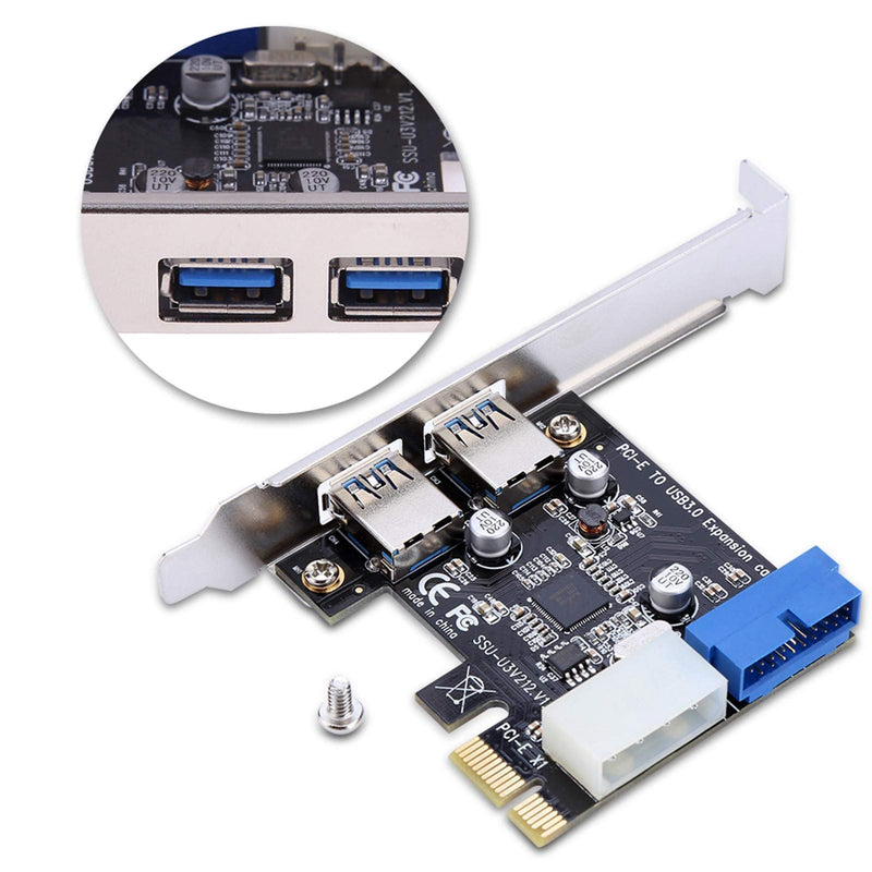  [AUSTRALIA] - Zerone PCI-E to USB 3.0 2 Port Express Card, with 1 USB 3.0 20-pin Connector