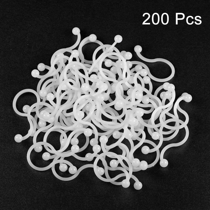  [AUSTRALIA] - uxcell Twist Lock Cable Wire Ties Nylon U Shape Save Place 14.2mm Dia White 200pcs