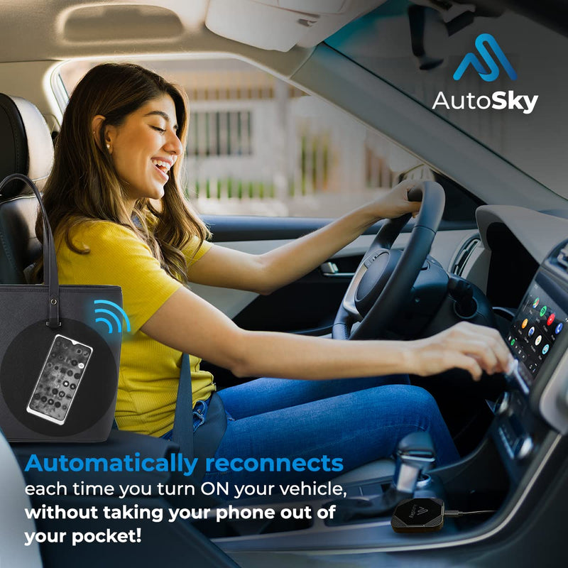  [AUSTRALIA] - AutoSky Wireless Android Auto Car Adapter Instant Wireless Android Auto Connection - Fastest and Newest Android Auto AAdapter - Forget The Cable and go Wireless - Plug and Play