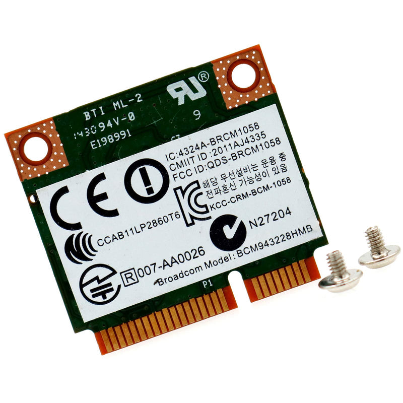  [AUSTRALIA] - Deal4GO BCM943228HMB BCM43228 802.11n 300Mbps Dual Band Half Mini PCie Wireless WiFi Card Bluetooth 4.0 for HP 850 840 820 G1/745 G2/840 G3 ProBook 450 445 440 430 G2 666914-001