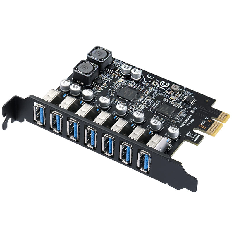  [AUSTRALIA] - MZHOU 7 Port PCI Express Expansion Card, USB 3.0 7 Port Front Expansion Card, Connect 7 Devices Expanded 7 USB 3.0