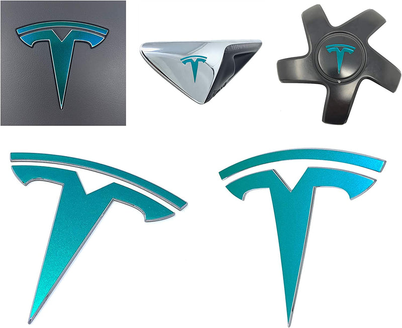  [AUSTRALIA] - Custom Cut Graphics Logo Decal Wrap for Tesla Model 3 (Gloss Teal)