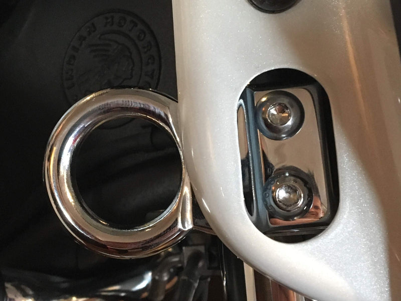  [AUSTRALIA] - Motorcycle Chrome Tie Down Brackets Mount Hardware Clip S Hook Ring Bracket Set 2014-2020 Indian Motorcycles Chieftain Classic Roadmaster Road Master Elite Indians Tiedown Strap Trailer Hauling Secure