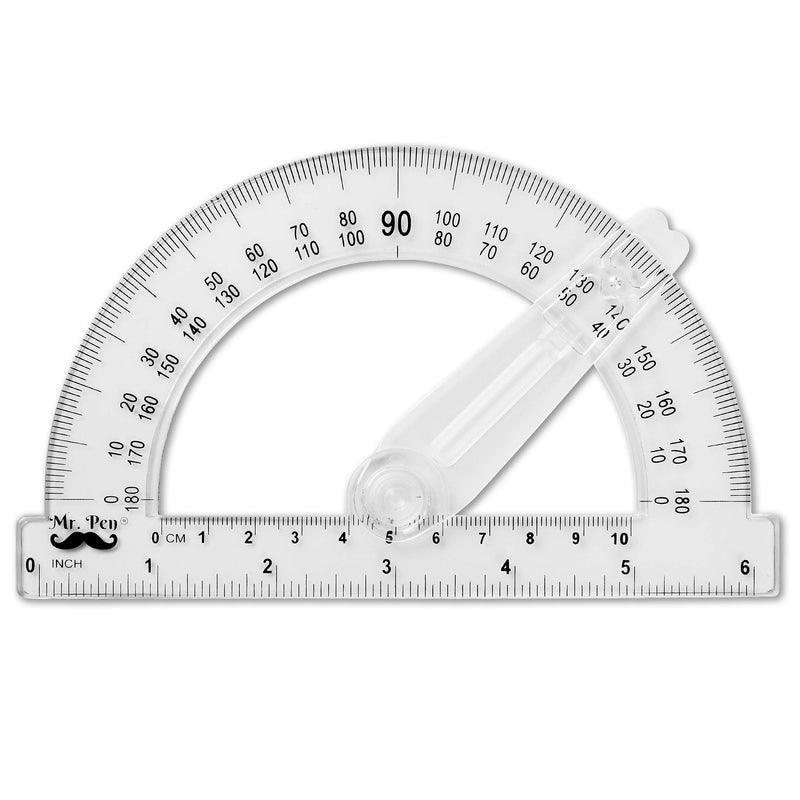 Mr. Pen Protractor, 6 Inches Protractor with Swing Arm, Pack of 3 - LeoForward Australia