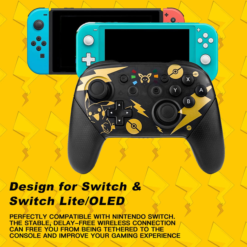  [AUSTRALIA] - Wireless Pro Controller Compatible with Switch/Switch Lite/Switch OLED, Remote Gamepad with Double Vibration, Motion Control, Wake Up, Screenshot and NFC Function