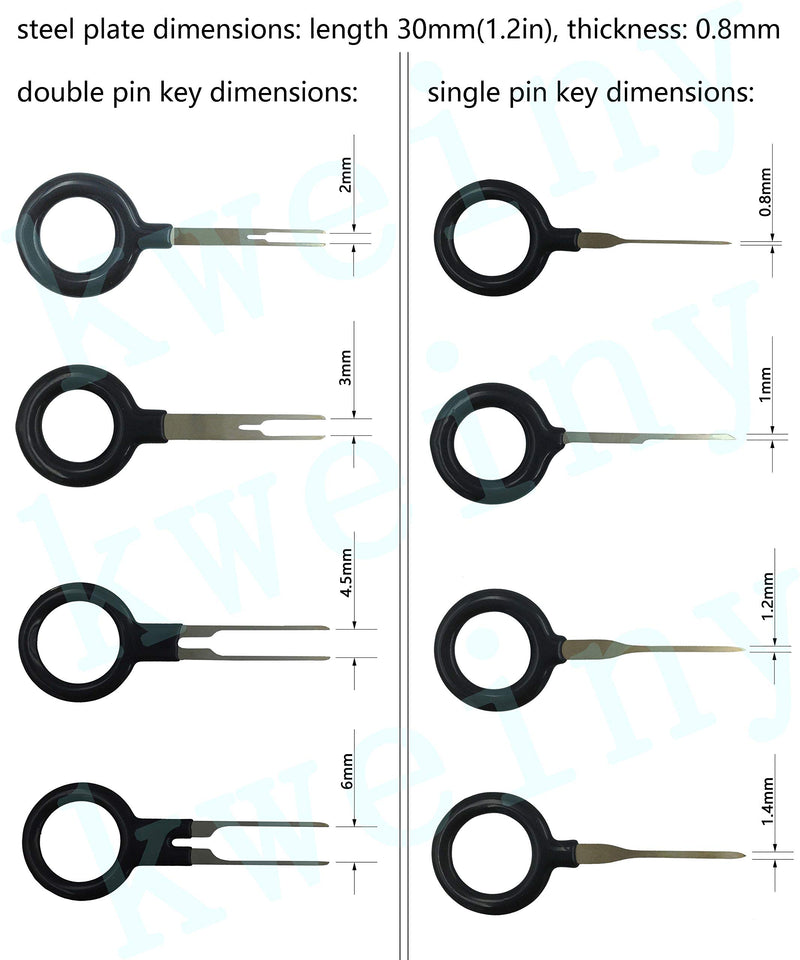 kweiny Auto Terminals Removal Key Tool Set | Car Electrical Wiring Crimp Connector Extractor Puller Release Pin Kit (11 Pieces) - LeoForward Australia