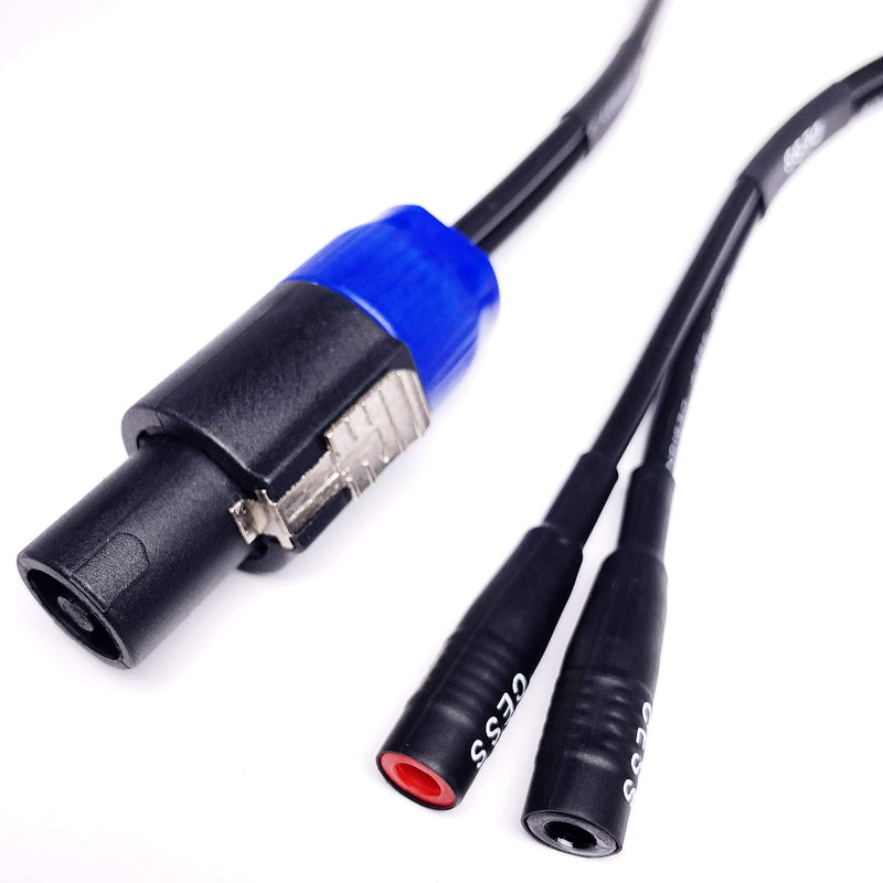 CESS-095 Banana Plug Jack to Speakon Speaker Adapter Cable, 2 Pack - LeoForward Australia