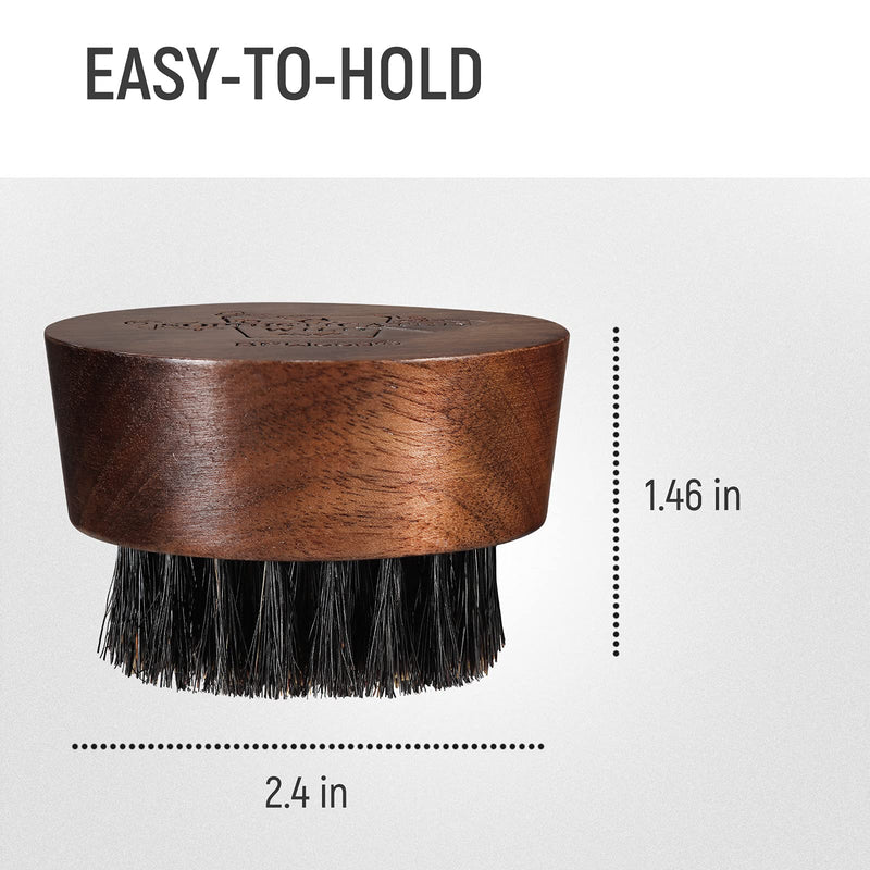 BFWood Beard Brush for Men - Boar Bristles Small and Round - Black Walnut Wood - LeoForward Australia