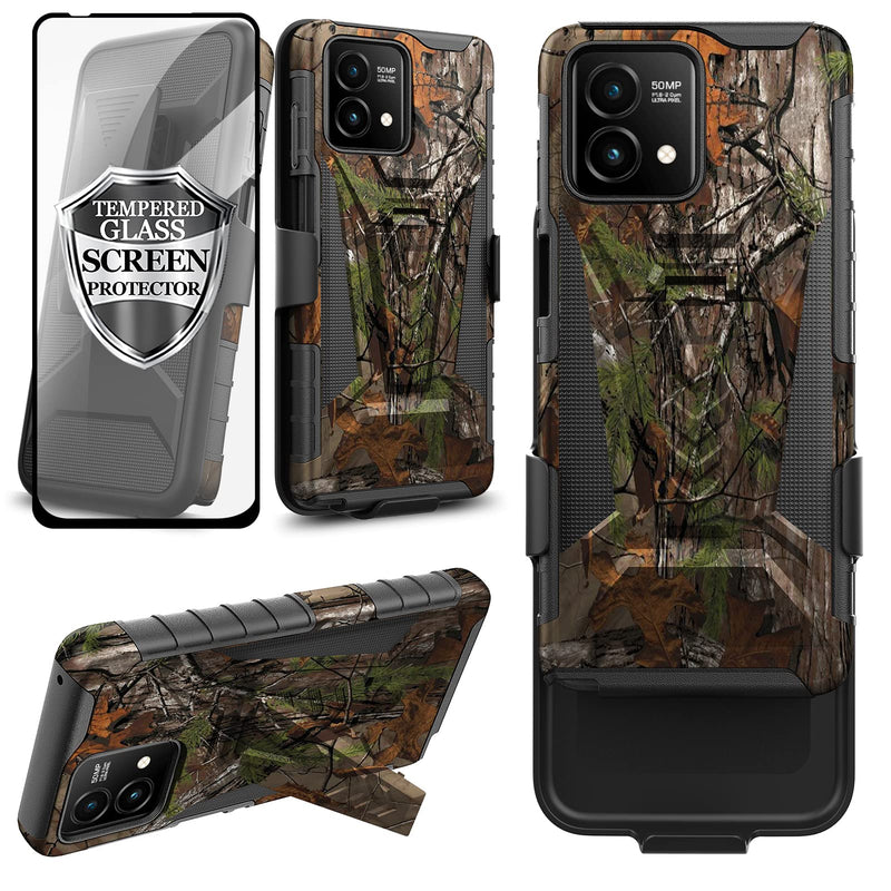  [AUSTRALIA] - Ailiber for Motorola Moto G Stylus 2023 5G Case[Not fit 4G], Holster with Screen Protector, Swivel Belt Clip Kickstand, Heavy Duty Full Body Protective Phone Cover for Motorola G Stylus 5G 2023-Camo Screen Protector & Camouflage