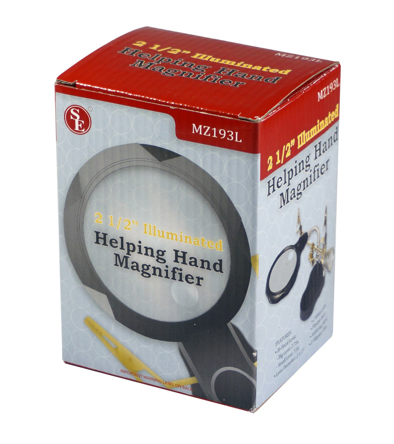 [AUSTRALIA] - SE Illuminated Helping Hand Magnifier with Dual Magnification - MZ193L