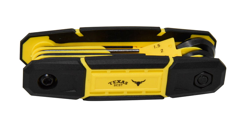  [AUSTRALIA] - Texas Best Folding Metric and SAE Hex Keys | Durable Construction 2 Pack SAE / MM Red / Yellow