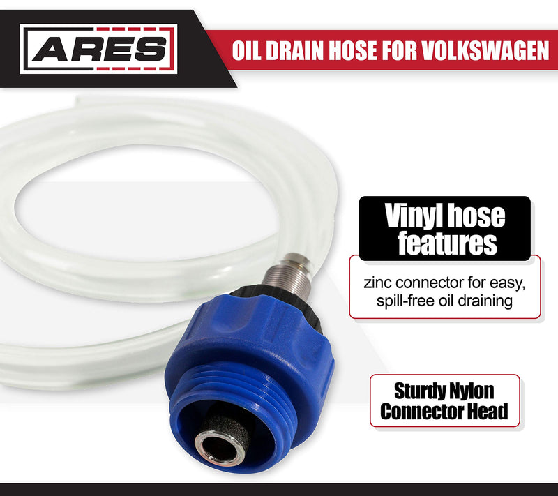  [AUSTRALIA] - ARES 56014 - Oil Drain Hose for Volkswagen - 35.5 Inches Long - Spill-Free Oil Draining - Easy to Use 2-Stage Design