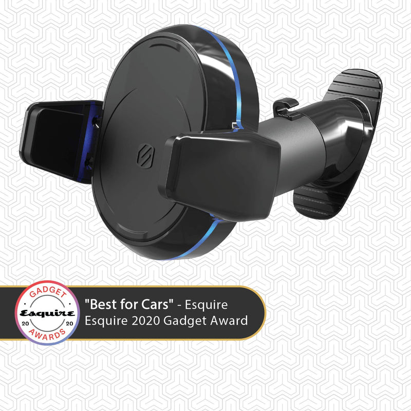  [AUSTRALIA] - Scosche MGQD-XTET MagicGrip Sense and Grip Qi-Certified Wireless Adhesive Charging Dash Phone Mount for Car, Black