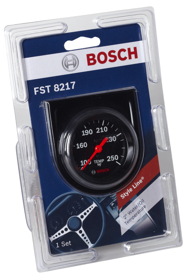  [AUSTRALIA] - Bosch SP0F000053 Style Line 2" Mechanical Water/Oil Temperature Gauge (Black Dial Face, Black Bezel)