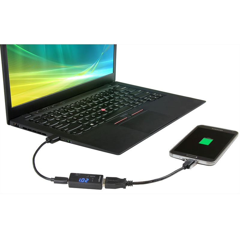 StarTech.com USB Voltage and Current Tester Kit - USB Voltage and Current Meter LCD Display & LED Light - USB Fast Charge Adapter (USBAUBSCHM) - LeoForward Australia