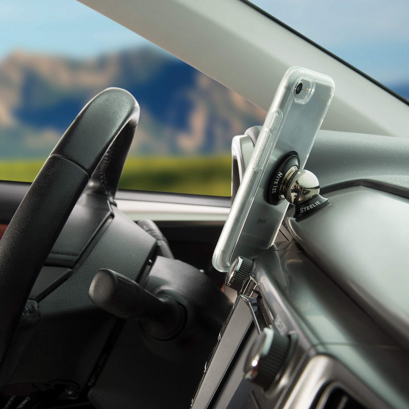  [AUSTRALIA] - Nite Ize Steelie Orbiter Dash Mount Kit - Magnetic Cell Phone Holder for Car , Low Profile, No Attached Magnets
