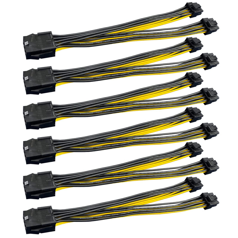  [AUSTRALIA] - Endlesss PCIe 8 Pin to 2 X 8 Pin (6+2) PCI Express Adapter Power Cable PCIE Y - Splitter Extension Cable 9 Inches (6 Pack)