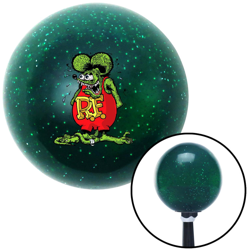  [AUSTRALIA] - American Shifter 327560 Green Rat Fink Metal Flake Shift Knob with M16 x 1.5 Insert