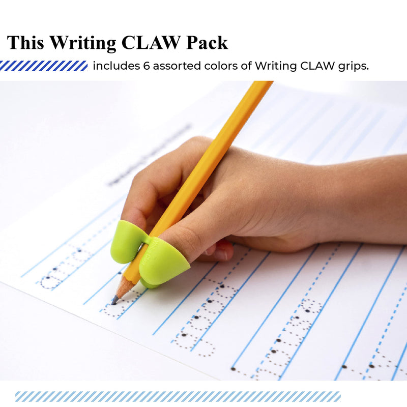  [AUSTRALIA] - The Pencil Grip Writing CLAW for Pencils and Utensils, Small Size, 6 Count Assorted Colors (TPG-21106)