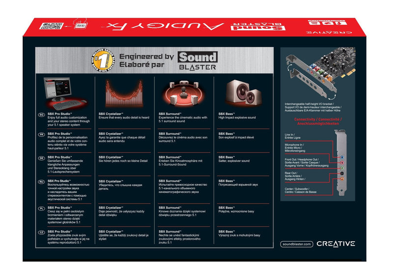  [AUSTRALIA] - Creative Sound Blaster Audigy FX PCIe 5.1 Sound Card with High Performance Headphone Amp 5.1 Channel Surround Sound