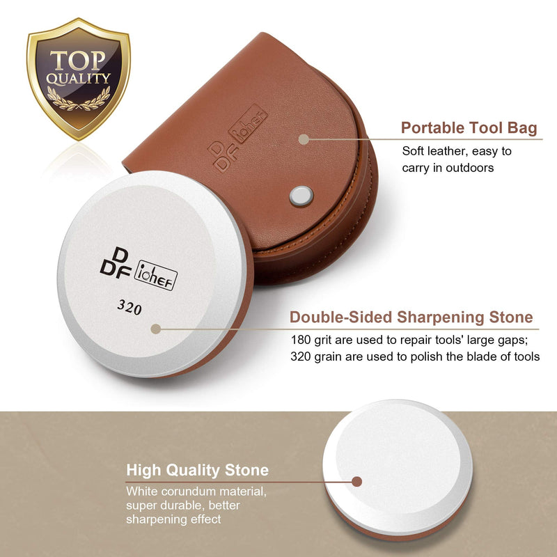  [AUSTRALIA] - DDF IohEF Axe / Hatchet Sharpening Stone 180/320 Grit, Professional Whetstone & Tool Sharpener, Axe Sharpener with Portable Bag