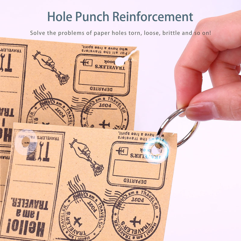  [AUSTRALIA] - GELRHONR Reinforcement Labels, self-Adhesive Reinforcement Ring Labels for Repairing and Strengthening Punched Holes 500 Pack - Transparent