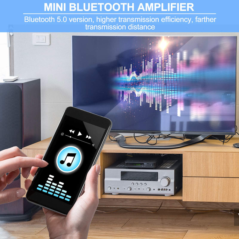 MakerHawk Mini Amplifier Board Bluetooth Amplifier 2.0 2X50W 5V-24V Audio Power Amplifier Module for Store Home Theater Speakers Black 4 - LeoForward Australia