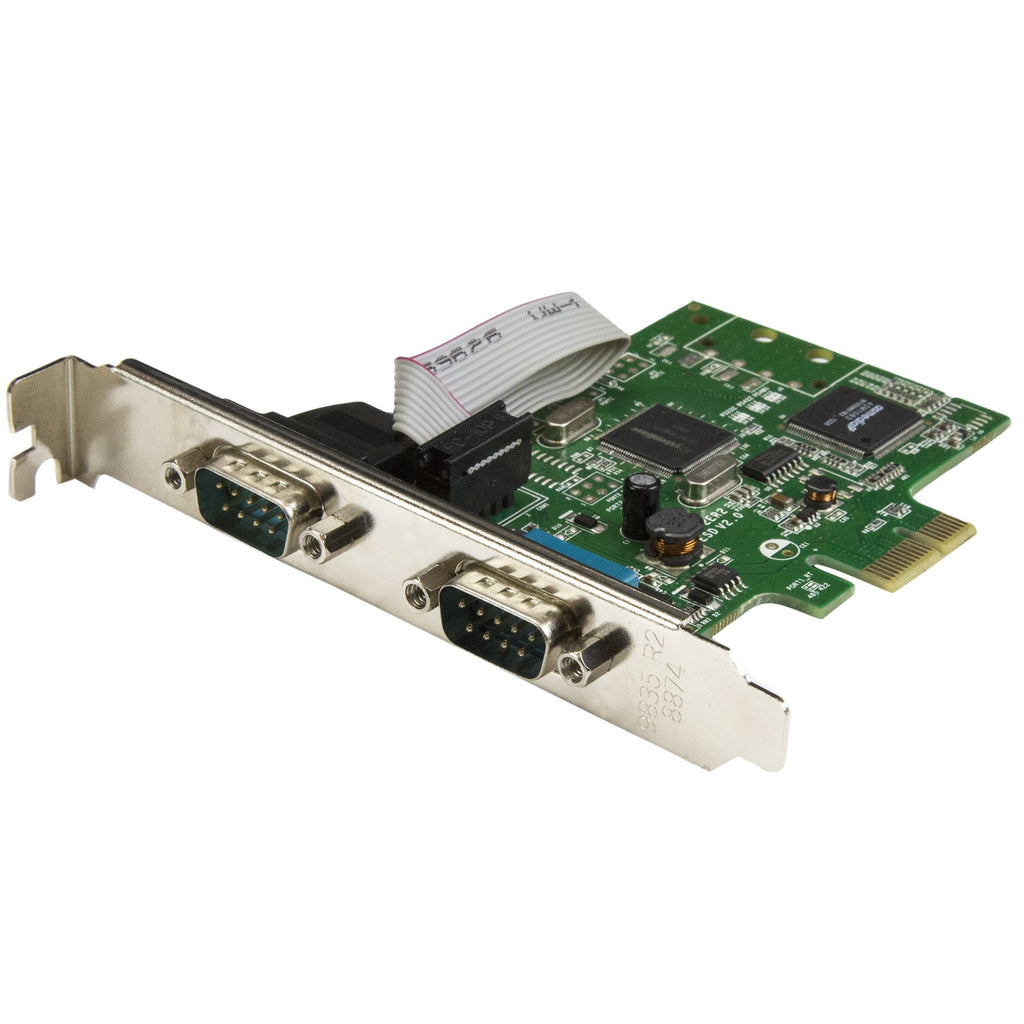  [AUSTRALIA] - StarTech.com 2-Port PCI Express Serial Card with 16C1050 UART - RS232 Low Profile Serial Card - PCI Serial Card (PEX2S1050)