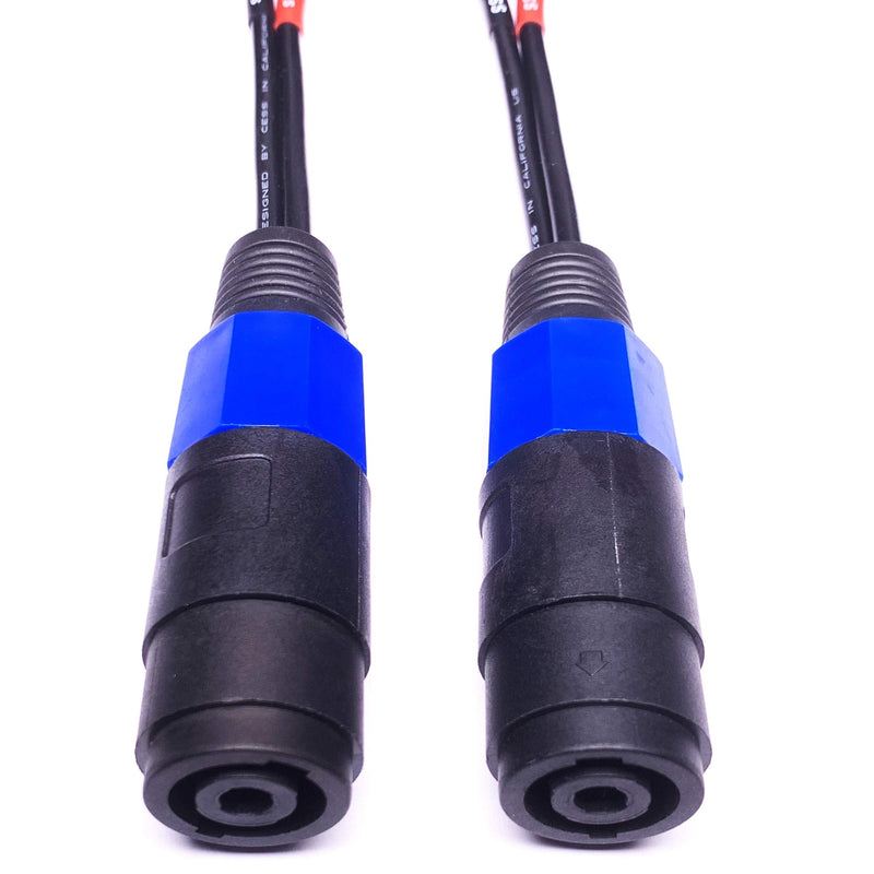  [AUSTRALIA] - CESS-001S Spade Fork Plug to Speakon Female Jack Adapter for Speaker Cable - 2 Pack (Small Spade) Small Spade