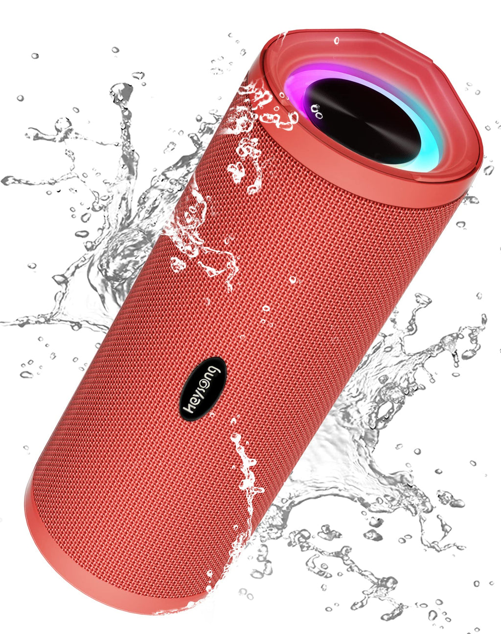  [AUSTRALIA] - HEYSONG Portable Bluetooth Speaker, Waterproof Wireless Shower Speakers with Good Bass, IPX7 Floating, 5000mAh, TF Card, Loud Sound for Beach, Pool, Kayak Accessories, Gifts for Women-Papaver red Papaver red