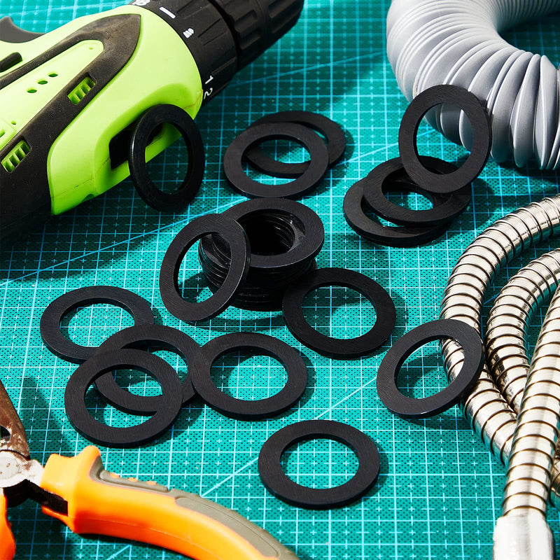  [AUSTRALIA] - 30 Pack 1-1/2 Inch Oversize Union Washer Flat Plumbing Slip Joint Washer Rubber Flat Washer Rubber Washers for Piping and Plumbing Systems