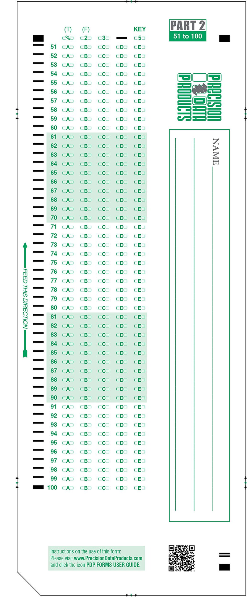  [AUSTRALIA] - PDP-100, 882-E Compatible Testing Forms (25 Sheet Pack)