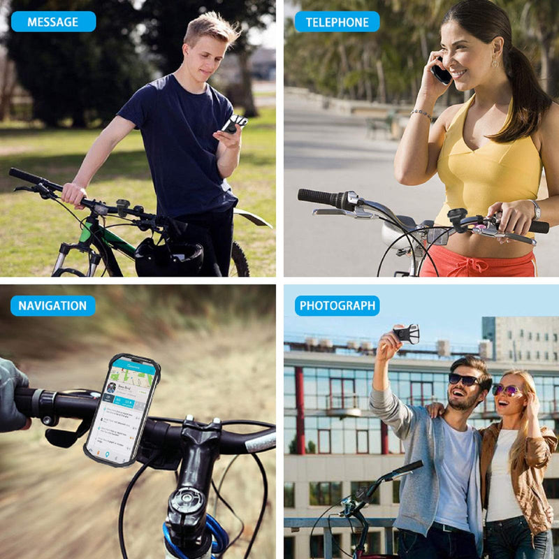  [AUSTRALIA] - AONKEY Detachable Bike Phone Mount, 360° Rotatable Bicycle & Motorcycle Handlebar Phone Holder Universal for iPhone 11 Pro XS Max XR X 7 8 Plus, Galaxy S9 S10 Note 9 10, Other 4-6.5" Phones Cycling