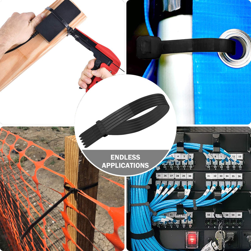  [AUSTRALIA] - 15" Black Zip Cable Ties (100 Pack), 120lbs Tensile Strength - Heavy Duty, Self-Locking Premium Nylon Cable Wire Ties for Indoor and Outdoor by Bolt Dropper 15" 120lb