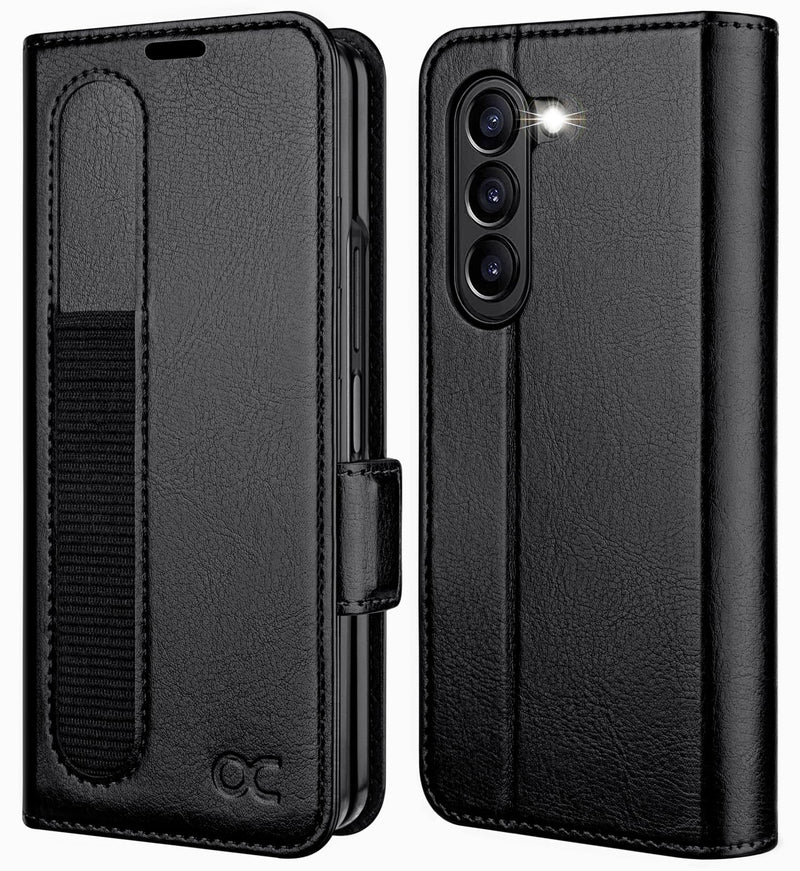  [AUSTRALIA] - OCASE Case for Samsung Galaxy Z Fold 5 5G Wallet Case with S Pen Holder, PU Leather Flip Folio Case with Card Slots RFID Blocking Kickstand Phone Cover 7.6 Inch for Galaxy Z Fold5 5G (2023)-Black Black